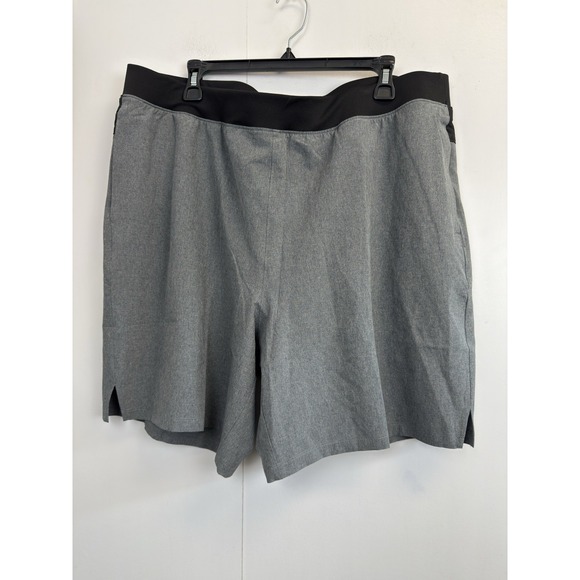 Old Navy Active Men's Grey Athletic Shorts Size XL   Go-Dry‎ 40X8 Zip Pocket - Picture 1 of 7